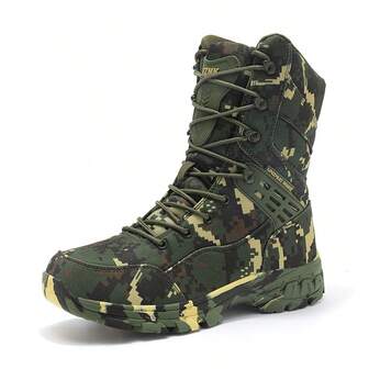 Unisex Outdoor Combat Boots, Hiking Shoes, Anti-Slip High-Top Boots, Camping Desert Boots, Trekking Shoes, Durable Military Work Boots, Training Boots, Safety Work Boots