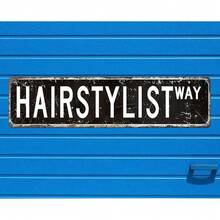 Vintage "Hair Stylist Way" Metal Sign - 10.01cm X 40.01cm Iron Wall Hanging Decorative Plaque, Rustic Distressed Design With Black Lettering, Perfect For Home, Salon, Bar, Garage, Indoor/Outdoor Use, Bar Signage | Vintage Wall Plaque | Rustic Finish, Metal Wall Art Decor - 彩色 - 查看 3