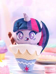 Hasbro 毛绒盲盒 – 美食派对系列，包含 Pinkie Pie、Twilight Sparkle、Fluttershy、Rainbow Dash、Rarity、Applejack，粉丝惊喜礼物，生日礼物 | 15 厘米，单只装，随机发货 - 粉色 - 查看 5