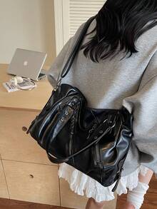 复古简约大容量时尚学生/办公室通勤手提包