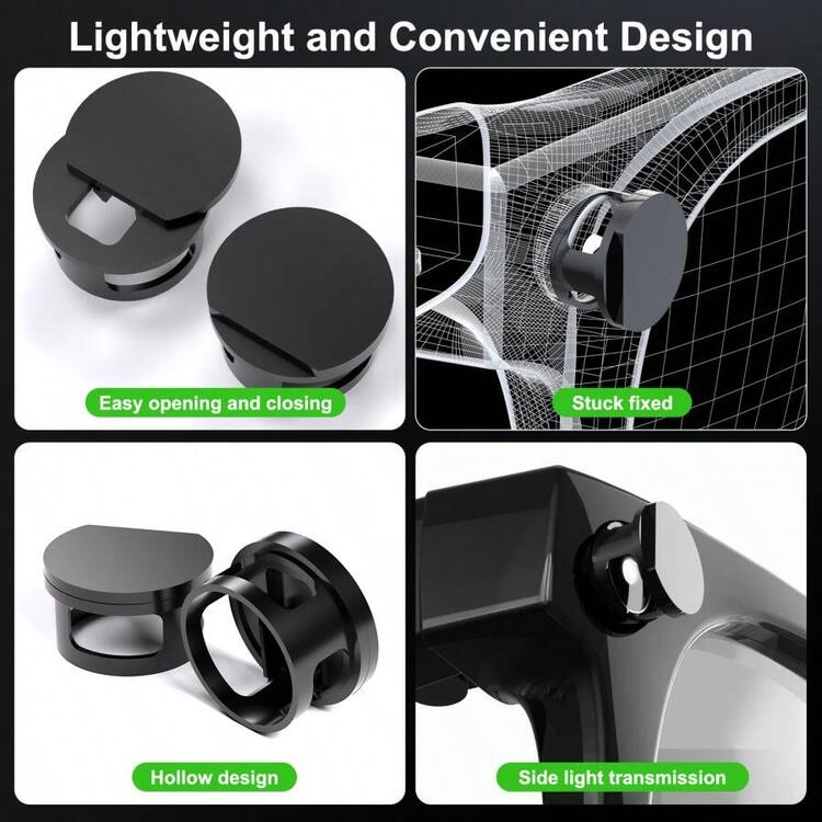 2 piezas de pegatinas bloqueadoras de luz compatibles con gafas R-Ayban Meta Oak-Ley/Wayfarer/Skyler/Headliner, cubierta de luz para cámara - Negro - Añade 4