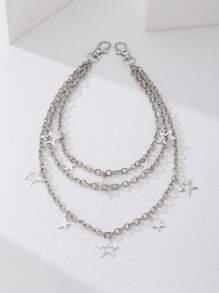 1件朋克风时尚腰链，双层裤链，多功能金属双层链，可搭配背包、项链、裙子，嘻哈配饰，适合夏季、秋季、万圣节等场合。 - 彩色 - 查看 10