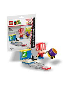 LEGO 超级马里奥赛车 – 奇诺比奥（维修站工作人员）30702，可收藏的奇诺比奥迷你人偶，附带赛车配件，音乐/婚礼季，马里奥赛车扩展包及礼品，适合6岁以上儿童的互动式任天堂玩具 - 彩色 - 查看 1