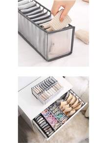 1 قطعة/3 قطع حقيبة تخزين قماشية، حقيبة تخزين ملابس داخلية وسراويل وملابس مريحة للاستخدام المنزلي، أقسام تخزين في الأدراج، صندوق تخزين الجينز، أساسيات غرفة السكن، منظم ملابس وتخزين في خزانة غرفة النوم
