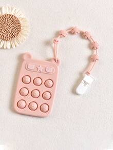 1 Set Baby Silicone Teething Toys, Chew Molar Stick, Anti-Bite Teether With Pacifier Clip, Suitable For Baby Boys And Girls