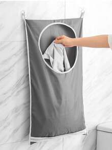 Room Decor Home Decor Halloween Decor Bedroom Decor Bathroom Decor Fall Over-The-Door Laundry Organizer Hanging Bag - Waterproof Wall-Mounted Dirty Clothes Storage For Bathroom, Dormitory, Student Dorms Bathroom Laundry Hanging Bag - Wall-Mounted Waterproof Dirty Clothes Organizer For Changing Room