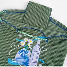 1 Stück olivgrüne Gletschergänseblume Nylon Einkaufstasche, modische lässige große Schulter Umhängetasche, neu für den Herbst, wasserdichte Pendler Tragetasche