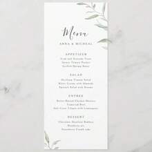 5/20/50 piezas Tarjetas personalizadas del menú de boda, Tarjetas de mesa del menú de boda personalizadas, Tarjetas del menú de restaurante - Blanco - Ver 11