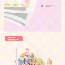 1pc Girls' Puzzle Castle Toy, Children's DIY Princess Castle, Pretend Play Building Blocks Toy, Children's Connecting Toy, Girls' Birthday Toy, Develops Kids' Hands-On Ability, For 3-6 Years Old Girls, Christmas Gift