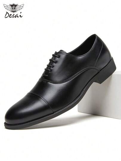 DESAI 1 双男士正装牛津鞋，真皮商务正装鞋，手工奢华纯色牛津鞋，英伦风婚鞋