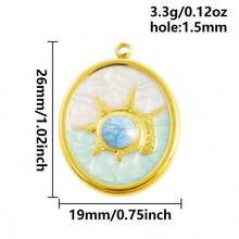 1pc/2pcs Luxury Delicate 304 Stainless Steel Electroplated Pendant Charms, Suitable For DIY Jewelry, Jewelry Making, Crafts - Ocean Life, Cherry, Flower Designs - Color - View 42