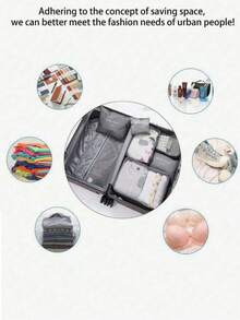 7pcs/6pcs/1pc Set Packing Cubes For Suitcases, Travel Luggage Packing Organizers, Shoe Bag, Clothing Underwear Bag, For Women & Man