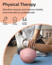 Pilates Ball, 10-Inch Exercise Ball With Anti-Burst Technology Stability, Stability Ball Yoga - 粉色 - 查看 11