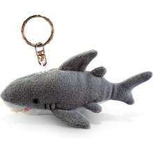 NewPuzzled Shark Plush Keychain Stuffed Animal Toy - Soft Fur Ocean Life Animal Grey Shark Charm Keyring, Cute Decorative Plush Toy Accessory Fun Buddy For Kids Bag, Purse, Backpack, Handbag - 4 InchesSeasonal Gifts - 1 - 查看 8