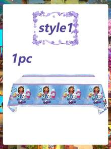 Gabby's Dollhouse 81-elementowy zestaw jednorazowej, dekoracyjnej zastawy stołowej w stylu fioletowym, w stylu domku dla lalek Gabby, w tym 10 szt. papierowych talerzyków, kubków, noży, widelców i łyżek o średnicy 7 i 9 cali, 20 szt. chusteczek higienicznych i obrusów, odpowiedni dla 10 osób na przyjęcia i spotkania. To niezbędna dekoracyjna zastawa stołowa na przyjęcia urodzinowe w stylu lalki Gabby, niezbędna dla fanów Gabby i dzieci na spotkaniach rodzinnych, Halloween, Boże Narodzenie i Święto Dziękczynienia.