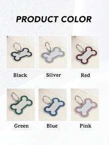 Dog Tags Engraved For Pets, Personalized Dog Tags With Names And Text, Custom Dog Collars With Flashing Dog Name Tags, Bone-Shaped ID Tags For Small Pets. - Multicolor - View 6
