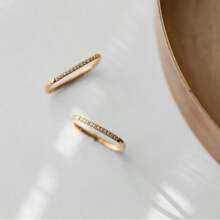 Minimalist Classic Wave Ring, Fashionable Versatile 18K Gold Plated Stainless Steel Band