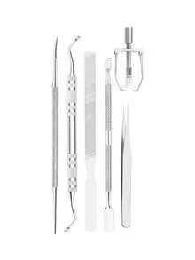 12 قطعة/مجموعة من رقع تصحيح أظافر القدم المتنامية من الفولاذ المقاوم للصدأ، واقي الأظافر، وسادة تصحيح الأظافر، طقم أدوات تصحيح أظافر القدم المتنامية، تحسين خالٍ من الألم لأظافر القدم المتنامية، مناسب لمختلف أدوات أظافر القدم المتنامية (الخدوش على سطح المنتج من الفولاذ المقاوم للصدأ طبيعية ولا تؤثر على استخدام المنتج)