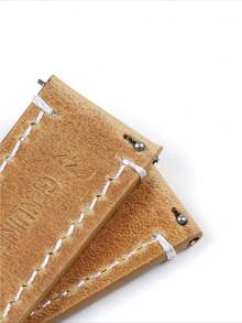 1 Pc Fashionable And Retroartificial Leather Watch Strap, Watch Accessories, Classic Stitching Design, Soft And Comfortable, It Is Suitable For Both Men And Women To Wear Daily In Summer.18mm 20mm 22mm