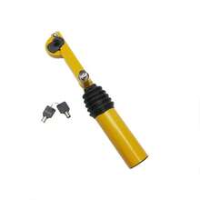 Cerradura de volante universal para coche con bloqueo de freno de mano ajustable y  antirrobo incorporada para protección máxima del vehículo y candado de palanca de cambios - Amarillo - Ver 2