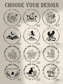 LIBRARY STAMP, BOOK Stamp, Custom Library Stamp, Library Of Stamp, This Book Belongs To, Custom Book Stamp, Bookplate Stamp, Library Stamps Back To School,Back To School,School Supplies,Office Decor - Khaki - View 5