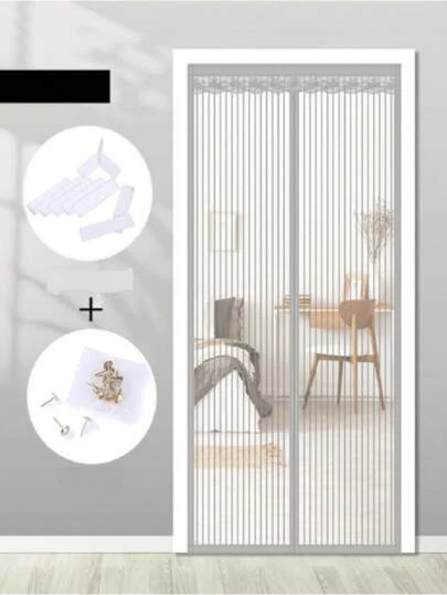 DeTODO Mosquitero Magnético, Cortina de Puerta anti-Mosquitos Con Malla Super Fina Para Dejar Pasar el Aire Fresco, Cierra Automáticamente, Facil de Instalar