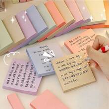 4本粉彩色自粘便签本，7.5 x 7.5厘米（3 x 3英寸），Morandi Colors品牌，方便用于家庭、办公室、笔记本，每本50张。 - 4 Colors - 查看 2