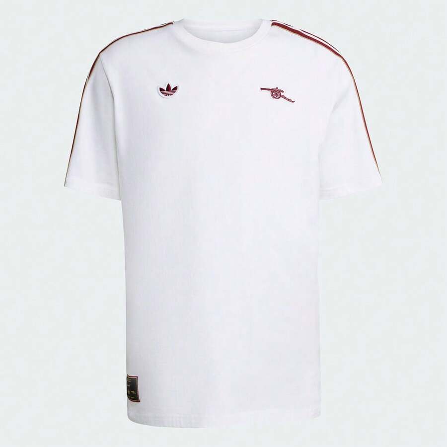Adidas 男款 AFC ICON TEE 短袖T恤，针织圆领，TJM9395 - 白色 - 查看 1