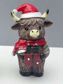 2pcs Highland Yak Resin Craft Decoration, Cross-Border Christmas Home, Garden, Desktop Decorations And Gifts - Multicolor - View 10