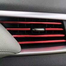 Tiras decorativas universales para rejillas de ventilación del aire acondicionado del automóvil, clips de decoración interior coloridos, accesorios interiores