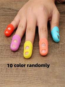 5-30pcs/Set Multipurpose Silicone Thimbles, Breathable Protective Finger Covers For DIY Handicraft Sewing - Multicolor - View 12