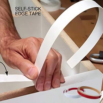 1pc 118.11in/196.85in Edge Banding Stickers, Self-Adhesive Decorative Strips, Furniture Table And Chair Board Edge Banding, Wood Grain Coverage, Flexible And Durable Edge Banding, Edge Banding, Peel Off Tape, Flexible Strip Mold, Self-Adhesive Wood Grain Edge Banding, Furniture Cabinet Door And Wall Strip Decorative Strips, Used For Furniture Repair, Easy To Repair