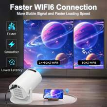 Wireless Projector With Built-In Speaker, WIFI Connection Video Projector, Screen Mirroring, Keystone Correction, Compatible With 1080P, Supports Audio, Image, Video, Suitable For Smartphones, Laptops, Home Theater And Outdoor Camping - View 9