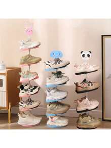 1 Peça Organizador de Armazenamento de Sapatos Estiloso Multicamadas - Economizador de Espaço Compacto, Gerenciamento de Sapatos Sem Esforço, Ideal para Entrada, Quarto, Corredor