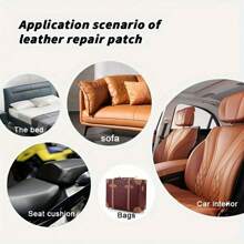 1pc Self-Adhesive Faux Leather Repair Patch - Multi-Purpose Scratch & Tear Fix For Sofas, Car Seats, Handbags - Durable Faux Leather With Easy Application, No Tools Needed, Faux Leather For Sofa, Car Seat Cover, Seamless Design, Easyapplication Patch - Multicolor - View 5