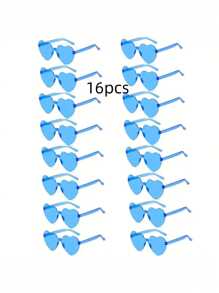 14pcs, 8pcs, 5pcs, 12pcs, 16pcs, 25pcs, 50pcs Heart Shaped Fashion Glasses, Elegant For Party And Everyday Use, All Seasons - Multicolor - View 19