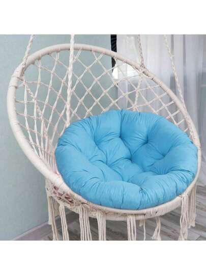 1PC Papaya Chair Cushion, Made Of Polyester Material, 40cm * 40cm/15.75in * 15.75in, Multifunctional Garden Chair Cushion, Round Outdoor Chair Cushion, Soft And Breathable Clustered Egg Chair Cushion
