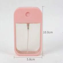 45ml Color Card Perfume Spray Bottle Portable Alcohol Sub Bottle Silicone Sleeve Plastic Spray Bottle, Simple, Portable And Leak Proof
