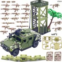 Military Set Simulate Battle Mini Weapon Pack Gun Rifle Pistol Accessories Building Blocks Diy Set Equipment Accessories Kits Swat Team Soldier Figures