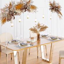 1 Set Adjustable Tabletop Arch Stand With Clamp, White Metal Flower Arch, Multipurpose Metal Arch For Wedding, Birthday Party, Halloween, Christmas Decor (Folding Box Packaging, Includes Installation Instructions)