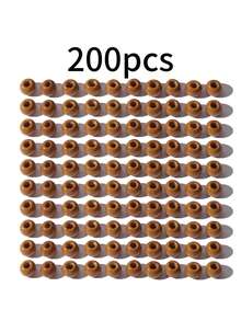 200 pièces Grandes perles en bois de 5 couleurs pour bracelets DIY, colliers, artisanat, également adaptées pour le tissage de coussins, polyvalentes et décontractées - Multicolore - Voir 11
