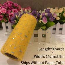 Polka Dot Sequin Mesh Rolls - 10/50 Yards Polka Dot Mesh Netting For Christmas/New Year/Valentine/Wedding/Birthday/Halloween Decoration Tutu Skirts, Gift Wrapping, Party Decor