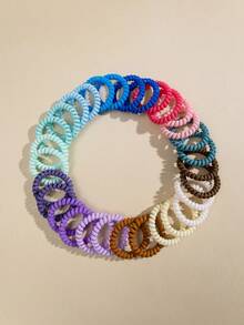 6PCS Matte Gradient Multicolor Spiral Hair Ties Set, Scrunchies For Hair No Damage Elastic Hair Ties Accessories, Women's Seamless Ponytail Holders, Korean Style Cute Hair Ties (Pink Blue Purple Orange Brown Black), Hair Elastics, Hair Rubber Bands, Hair Rope, Elastic Hair Tie, Beautymakeup, Hair Accessories, Home Beauty Women Accessory Gifts ,Head Piece