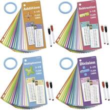 15pcs Reusable 0-12 Multiplication Table Math Learning Cards For Children - Multicolor - View 2