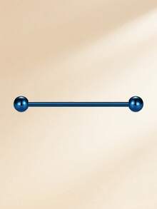 1pc Funky Stainless Steel Spiked 14G Industrial Barbell For Women Men For Daily Decoration, 32/35/38mm Industrial Piercing Jewelry Cartilage Earring Helix Conch Tragus Iindustrial Bar