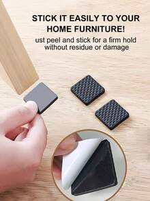 18 Peças Pequenos Protetores Antiarranhões para Móveis, Almofadas Adesivas Quadradas Pretas para Pés de Cadeira, Protetores de Piso, Pés de Borracha para Móveis, Almofadas para Pés de Mesa/Cadeira, Protetores de Piso para Cadeira, Almofadas de Proteção Silenciosa de Borracha para Pernas de Cadeira, Protetores Adesivos para Móveis Usados em Mesa, Porta, Cama, Sofá, Vaso