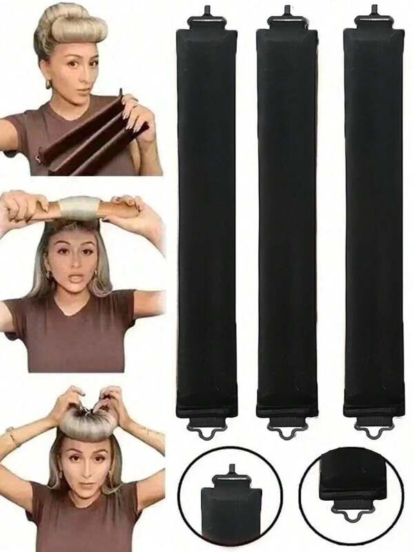 3 Stücke Satin Lockenstab ohne Hitze, Lockeneisen und Heißlockeneisen, hergestellt aus weichem, hochelastischem Gummifüllmaterial, Lockenstab ohne Hitze, Haarstyling-Set, Haarstyling-Werkzeug-Set, Schönheitsaccessoires für Zuhause als Geschenk, Haarstyling-Werkzeuge Haarzubehör