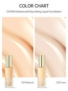 CATKIN Dreamworld Liquid Foundation Lightweight & Medium Coverage Light Ivory Long-Lasting & Buildable Foundation 30ml C01 Natural (Moisturizing) - C01 Natural (Moisturizing) - View 8