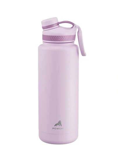 Vaso térmico de 1,2 litros con tapa de pico: botella de agua de acero inoxidable, taza de café de doble pared a prueba de fugas, mantiene el frío durante 24 horas, se adapta al portavasos del coche, taza de viaje reutilizable para deportes, gimnasio, escuela y viajes.