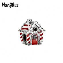 Manyilus Manyilus Original 1 Stück 925 Sterling Silber Weihnachtsmann, Weihnachtsren, Weihnachtsbaum, Weihnachtsmann, Weihnachtshaus, Weihnachtsstrumpf, Weihnachts-Charm-Serie Anhänger. Geeignet für Armbänder & Halsketten, sie sind perfekte Geschenke für Familie und Freunde - ideal als Weihnachtsgeschenke, Geburtstagsgeschenke und Freundschaftstaggeschenke.